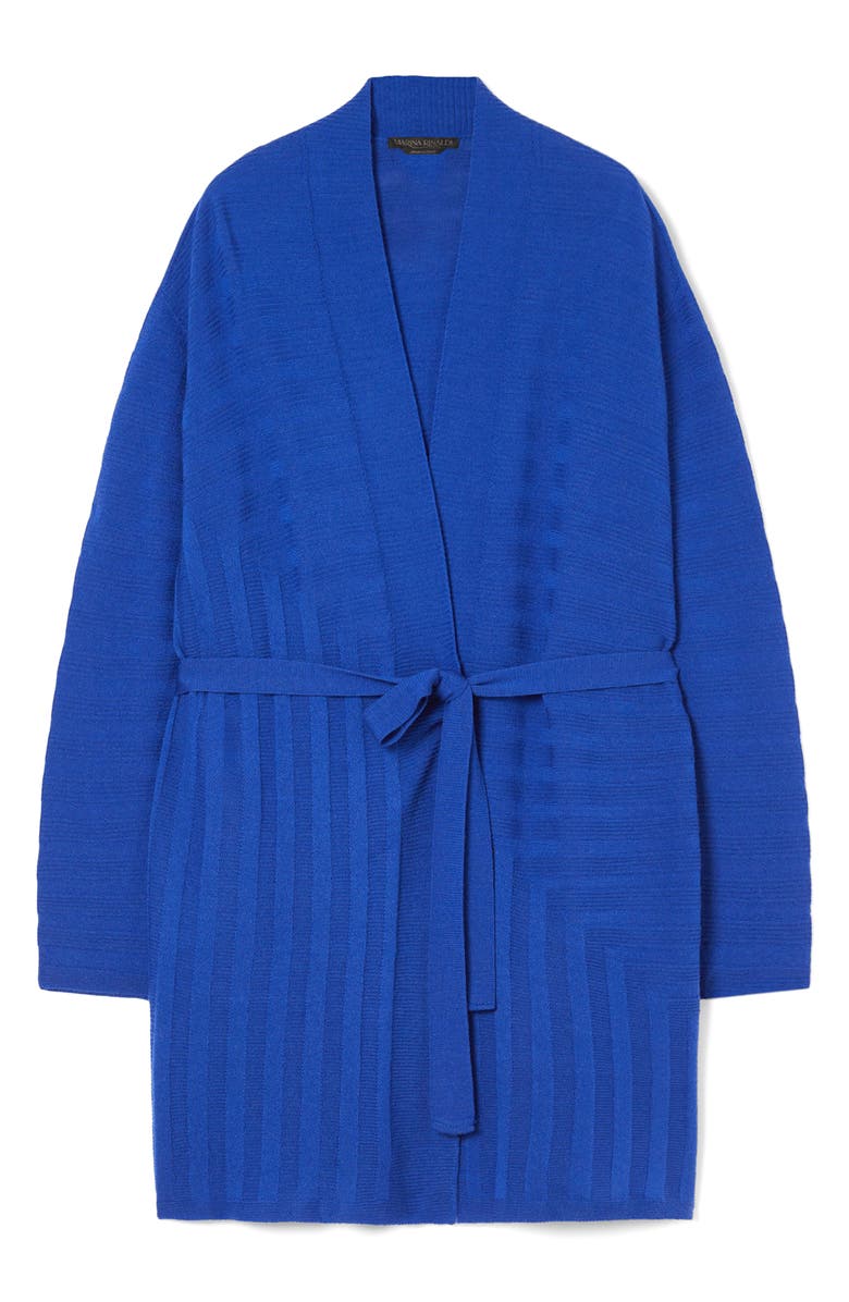 Marina Rinaldi Zamia Virgin Wool Cardigan, Alternate, color, Cornflower Blue