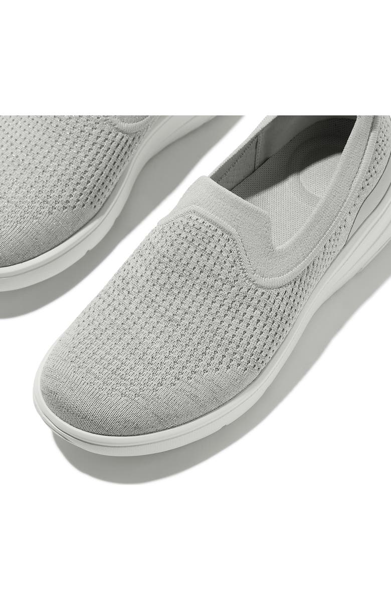 FitFlop Super-Q Knit Slip-Ons, Alternate, color, Arctic Grey/Silver
