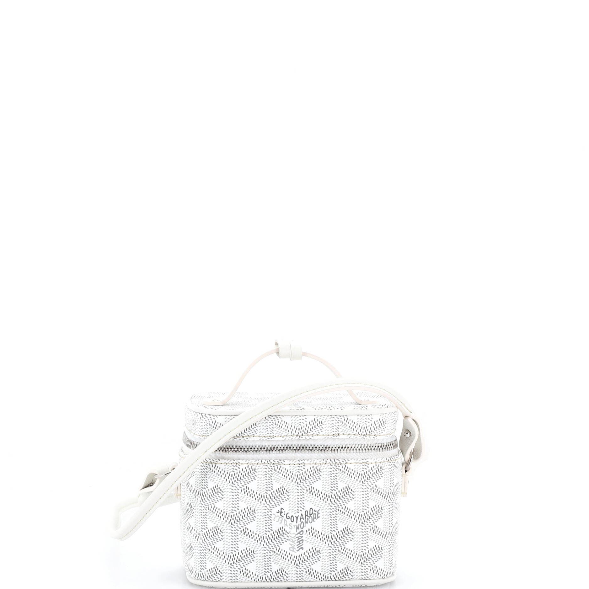 Pre-Owned Goyard Muse Vanity Case Coated Canvas Mini, Main, color, White