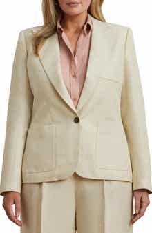 Lauren Ralph Lauren Linen Blend Twill Blazer