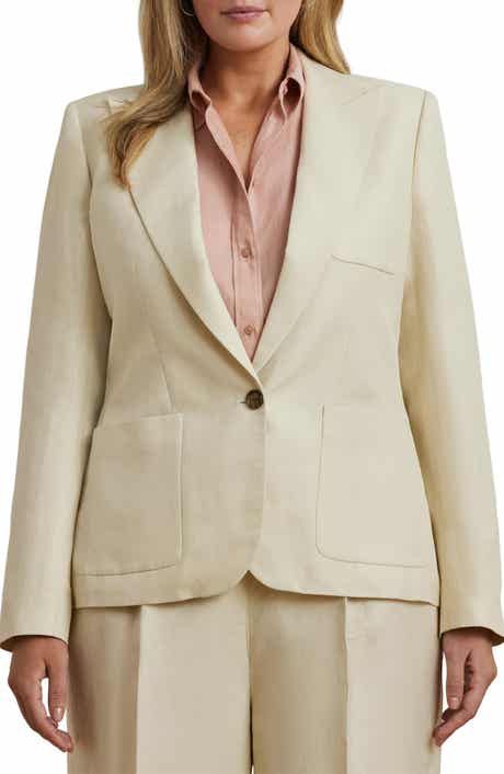 Lauren Ralph Lauren Linen Blend Twill Blazer
