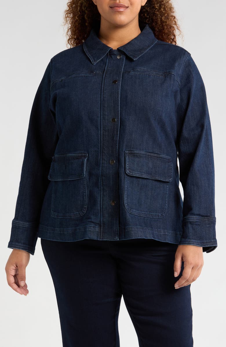 Universal Standard Longline Denim Chore Jacket, Alternate, color,