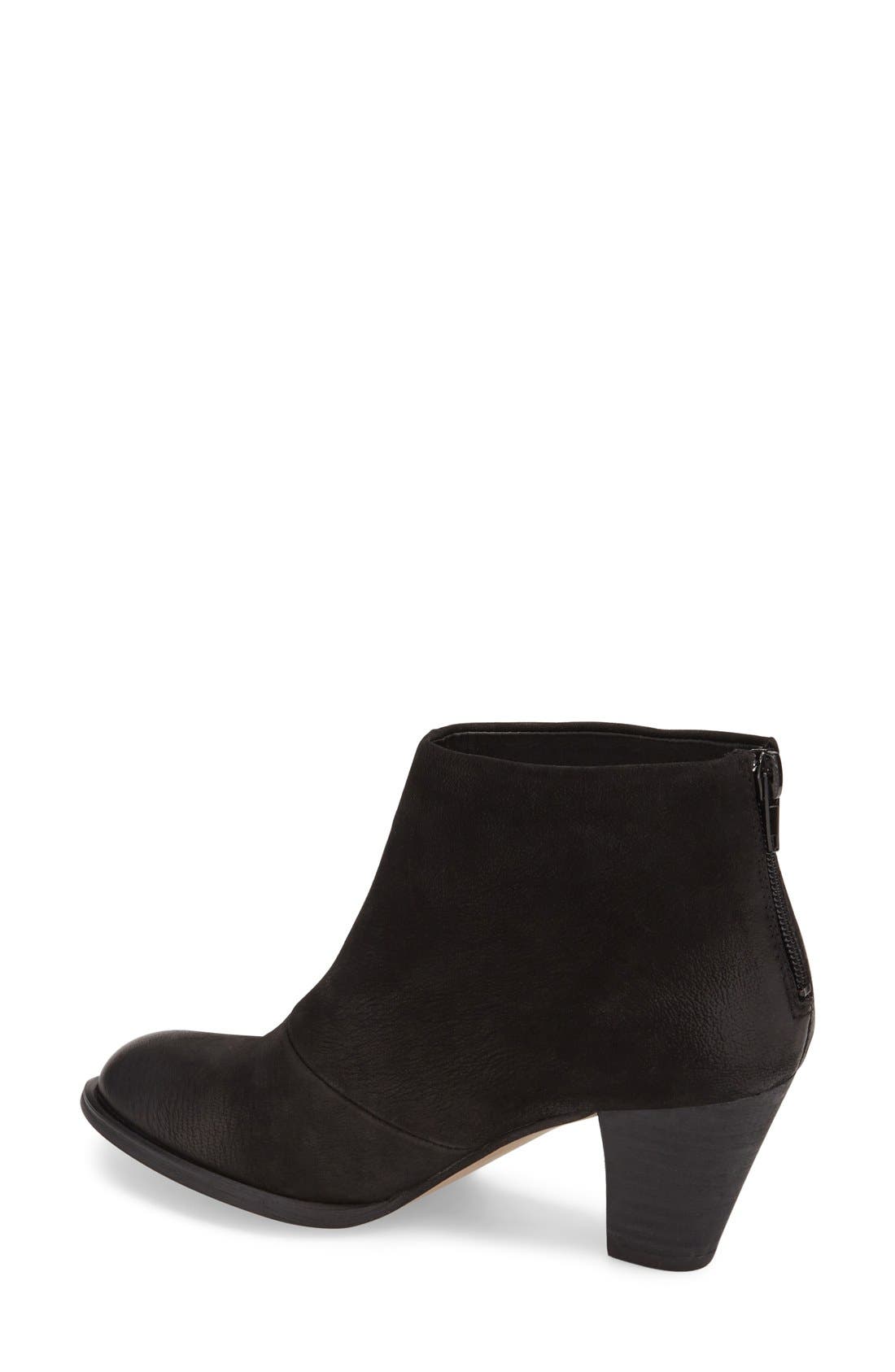'Devyn' Ankle Bootie, Alternate, color, BLACK LEATHER