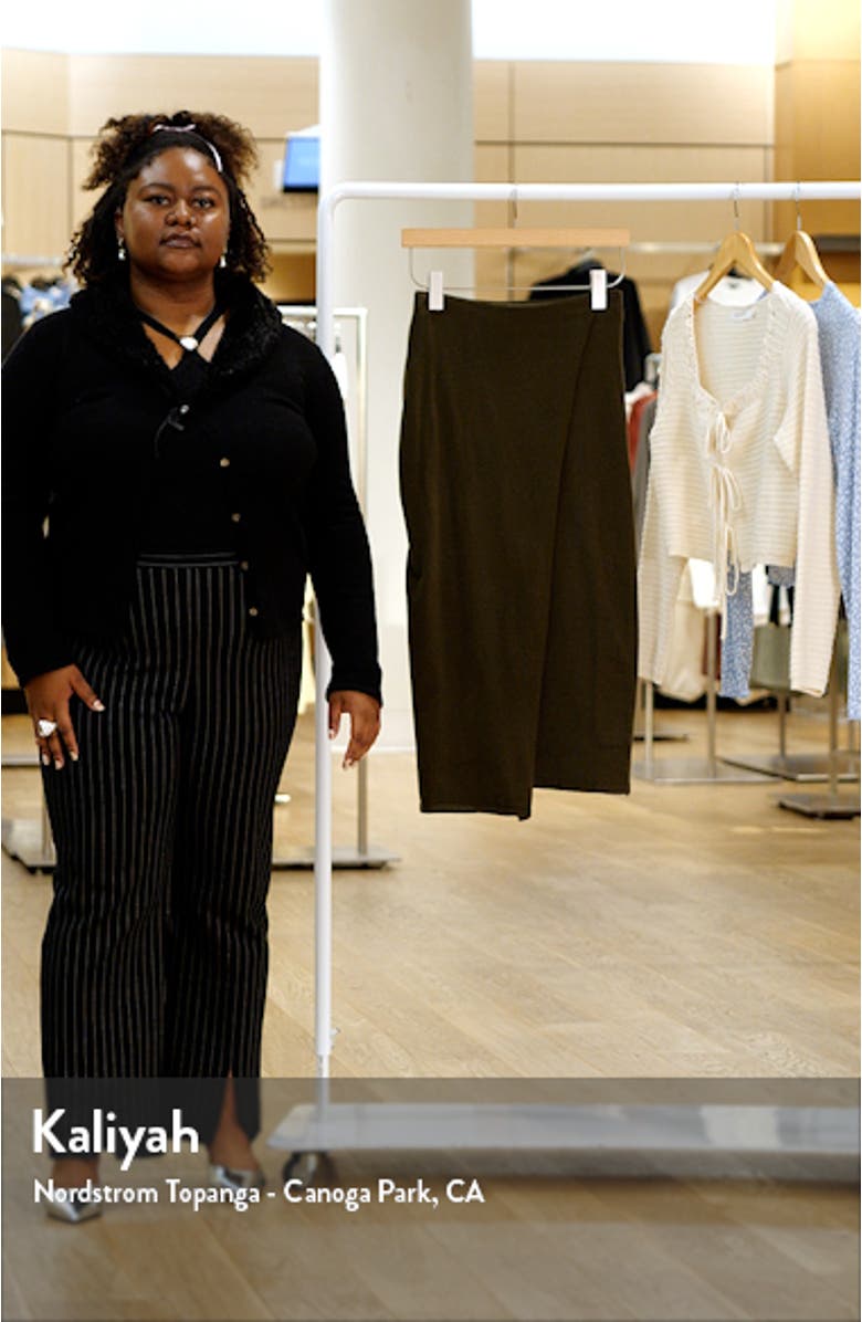 Knit Faux Wrap Skirt, sales video thumbnail