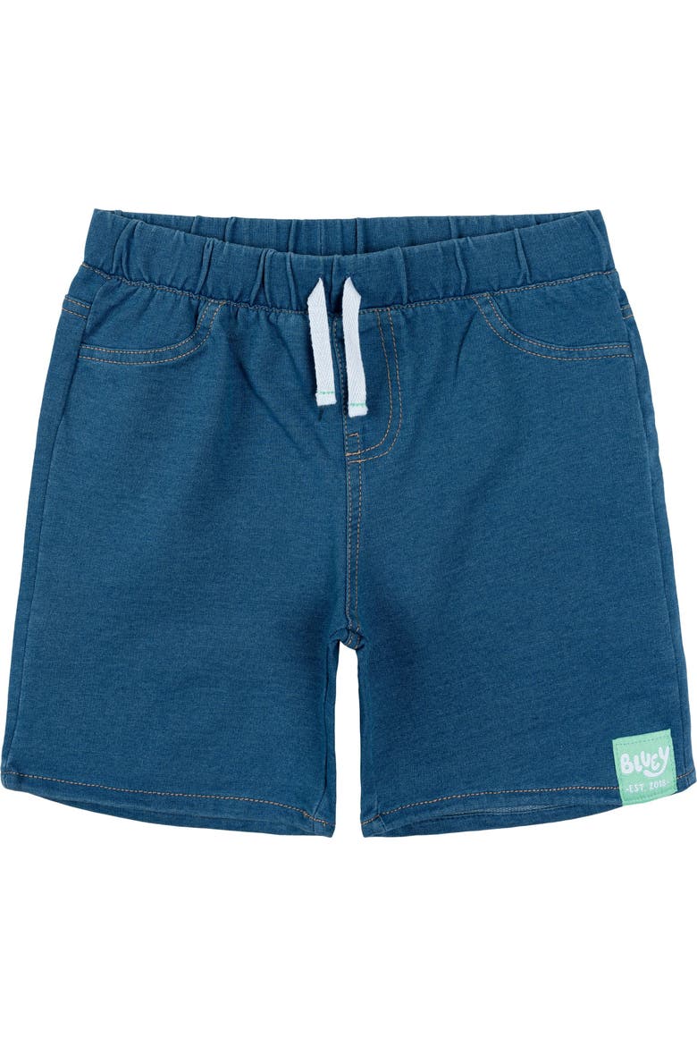 T-Shirt and French Terry Shorts Set, Alternate, color, Bluey Green Denim