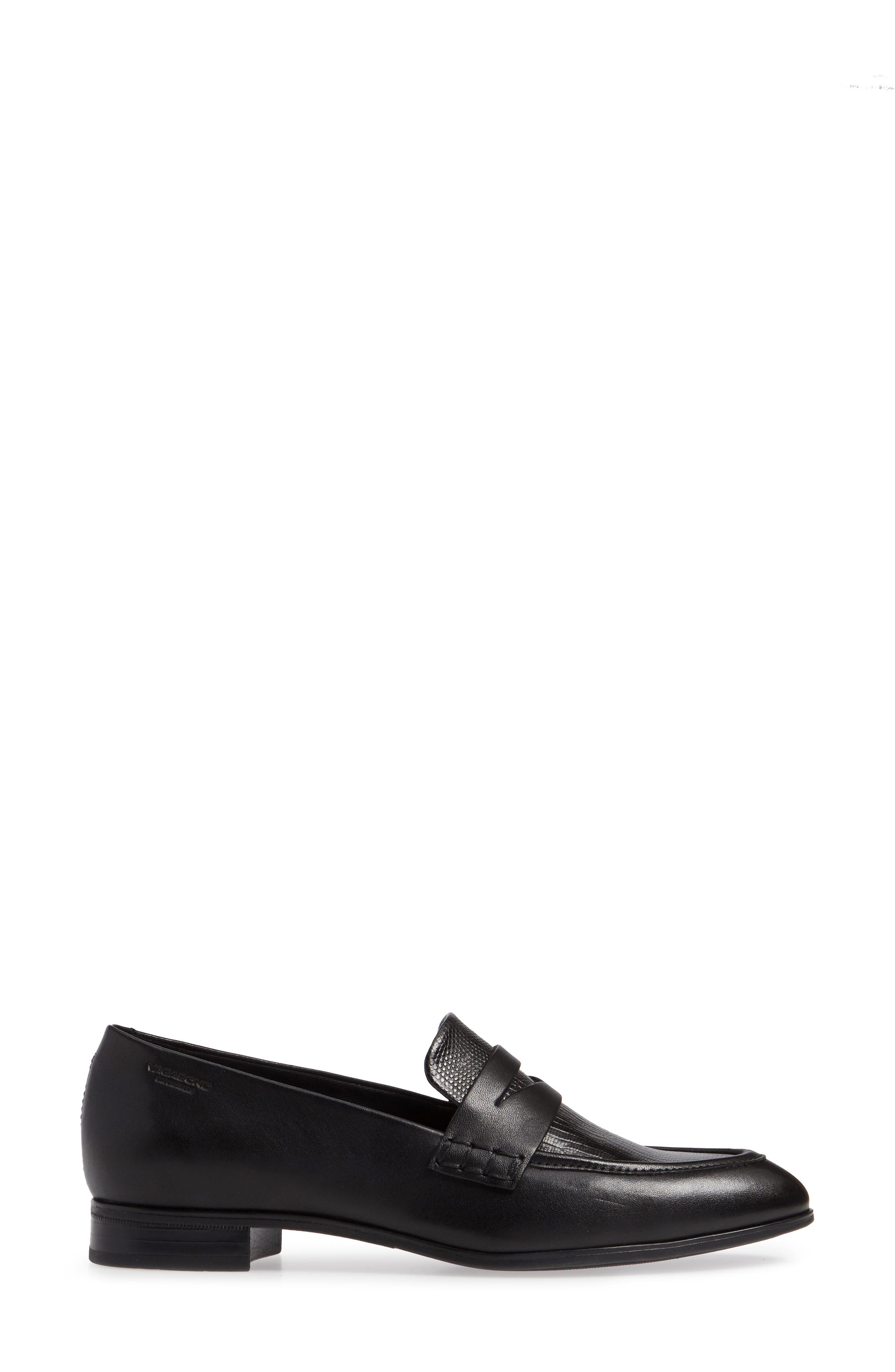 Frances Loafer, Alternate, color, BLACK/ BLACK LEATHER