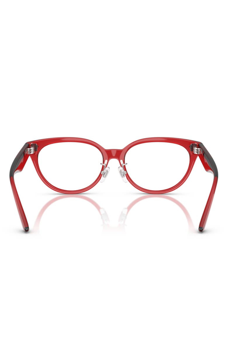 Versace 54mm Pillow Optical Glasses, Alternate, color, Trans Red