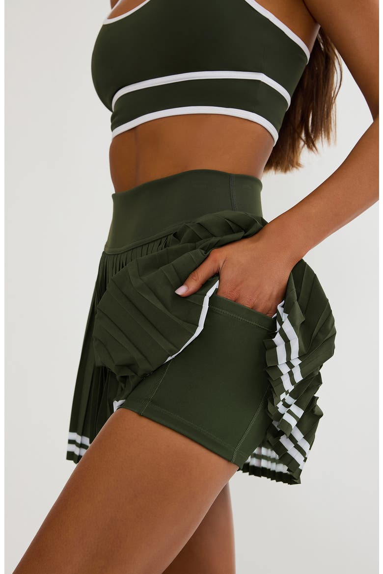 Analie Pleated Miniskirt, Alternate, color, SHADED SPRUCE