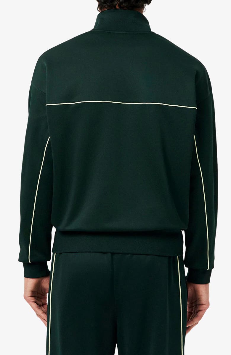 Lacoste Loose Fit Quarter Zip Pullover, Alternate, color, Forest Green