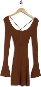 Princess Polly Brownhall Long Sleeve Minidress