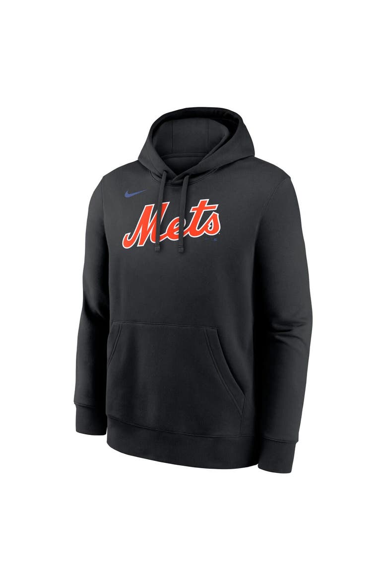 Men's Nike Black New York Mets Club Hoodie, Alternate, color, Black