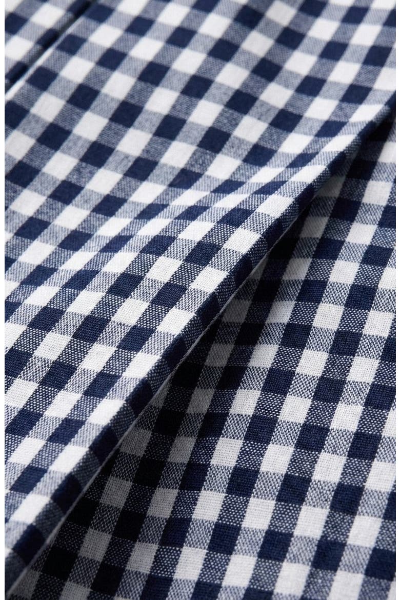 High Waist Pleated Gingham Skirt, Alternate, color, Blue