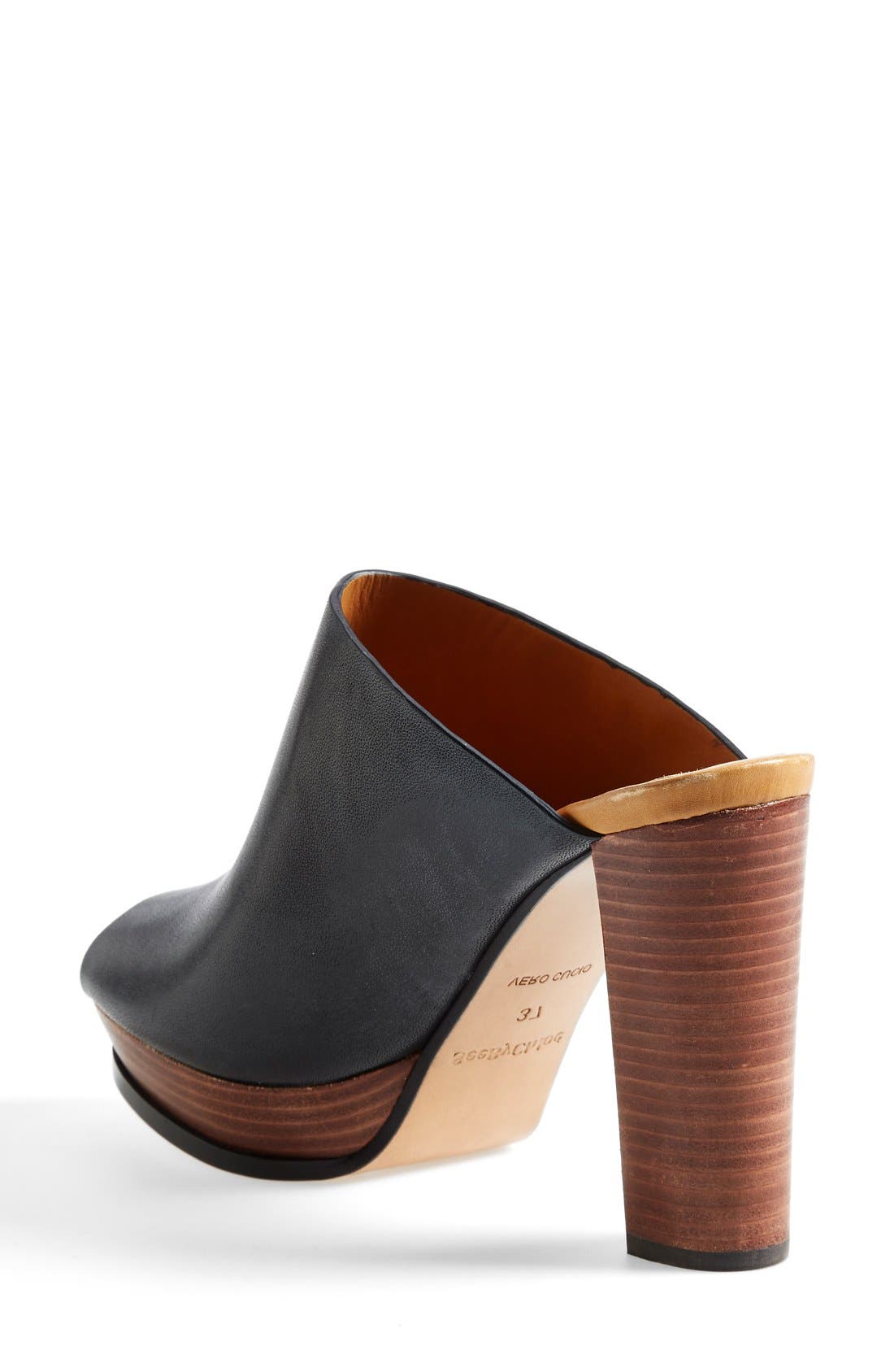 'Alex' Platform Mule, Alternate, color, BLACK