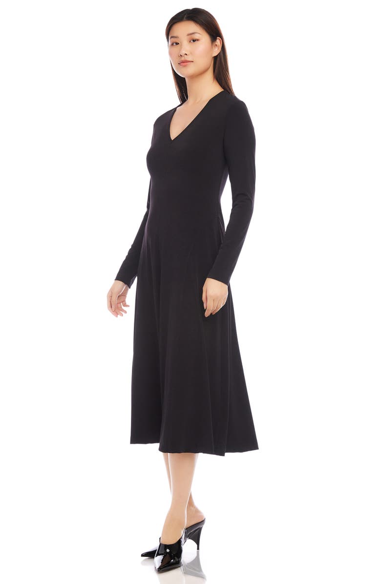 Karen Kane Kate Long Sleeve Jersey Midi Dress, Alternate, color, 