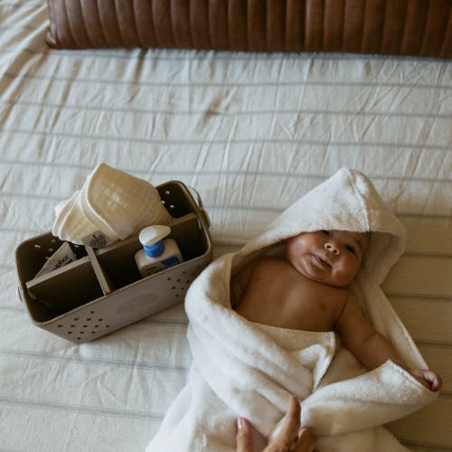 Parker Baby Co. Bath Caddy In Llama