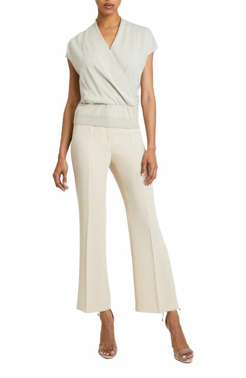 IZZY Cropped Flare Pants in Fluid Cady