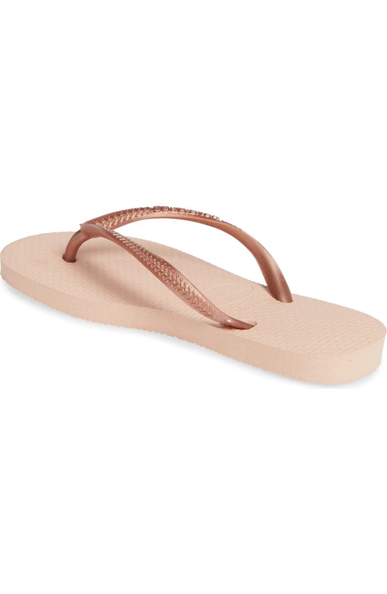 Havaianas Slim Flip Flop, Alternate, color, Ballet Rose