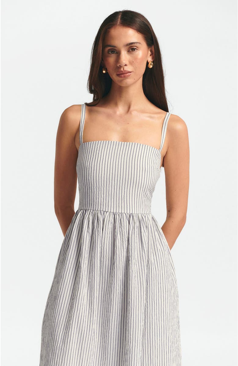 ST MRLO Lanah Midi Dress, Alternate, color, Navy Stripe