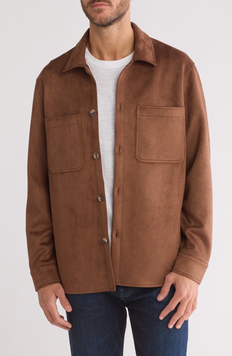 TRUTH Faux Suede Shirt Jacket, Main, color,