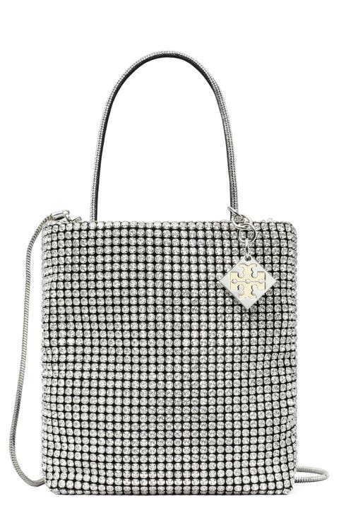 Key Item Crystal Embellished Top Handle Bag