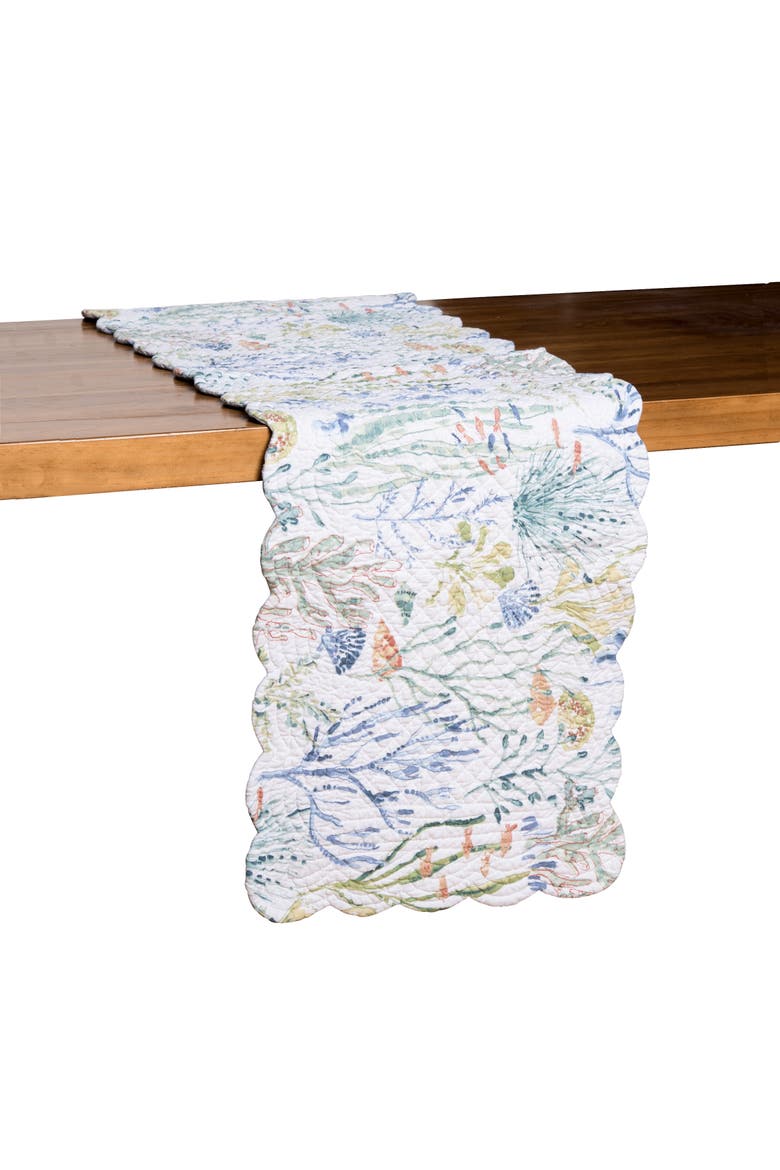 Coralie Sound Table Runner 14" x 51", Alternate, color, Green
