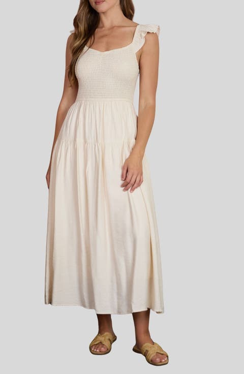 Sweetheart Smocked Maxi Dress