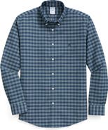 Brooks Brothers Plaid Wrinkle Resistant Stretch Cotton Button-Down Shirt