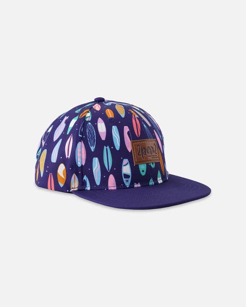 Flat Brim Surfboard Print Cap (Baby)