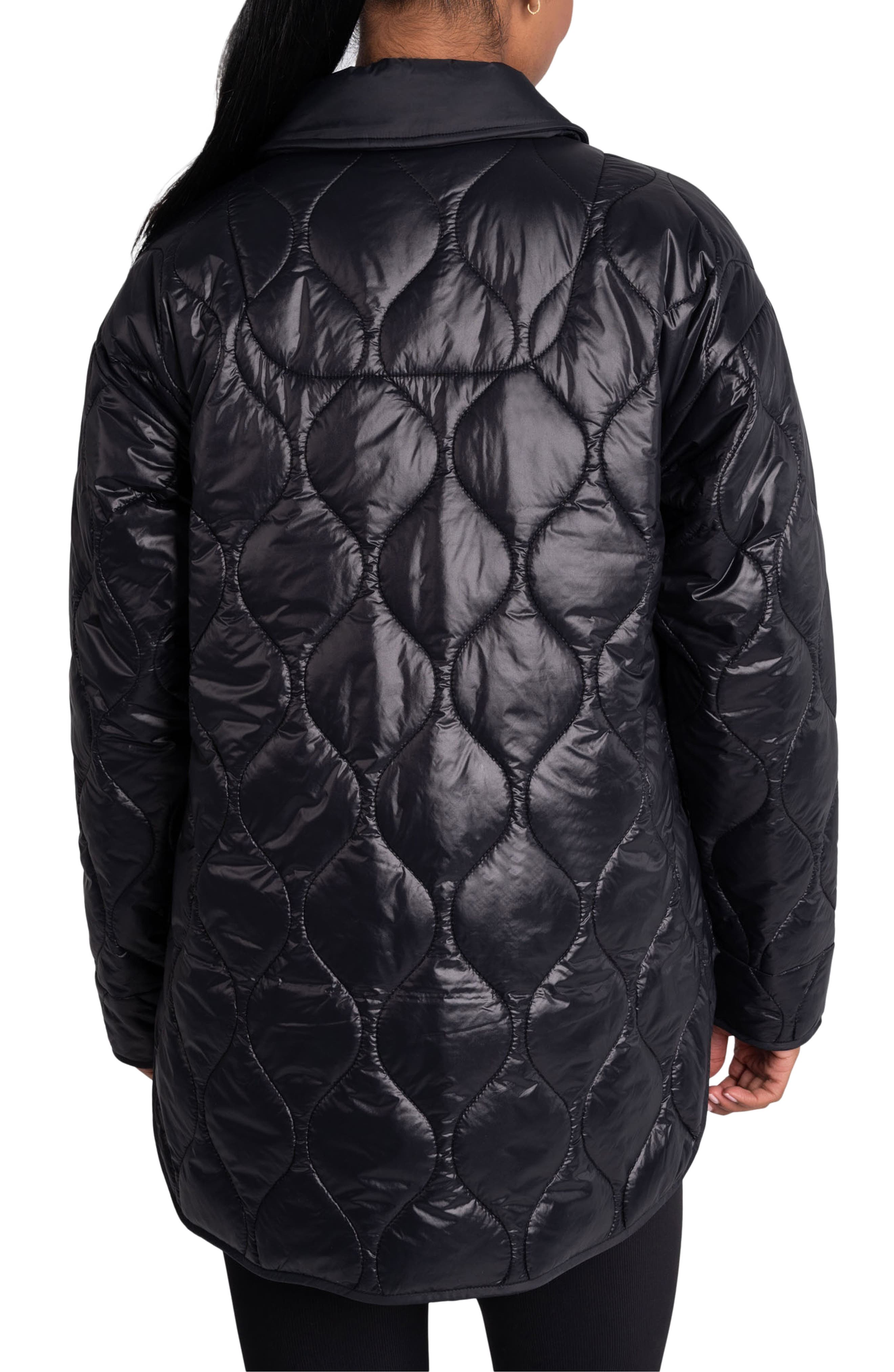 The Quilted Water Repellent Nylon Shacket - image 2