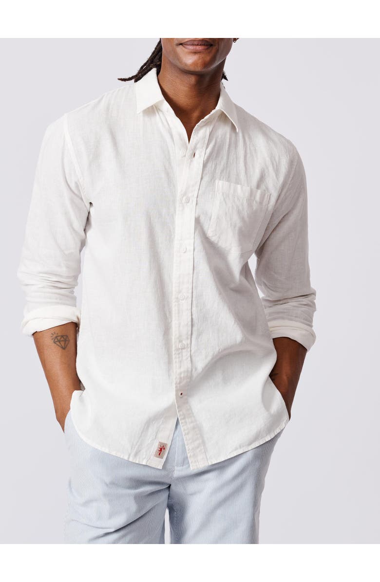 Aubin Grainsby Linen Cotton Relaxed Shirt, Alternate, color, White