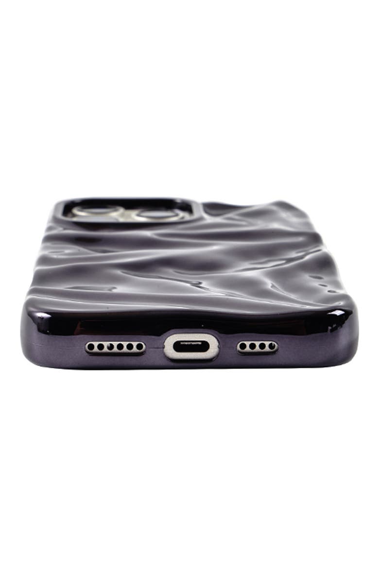 Black Crinkle iPhone 16 Pro Max Case, Alternate, color, BLACK