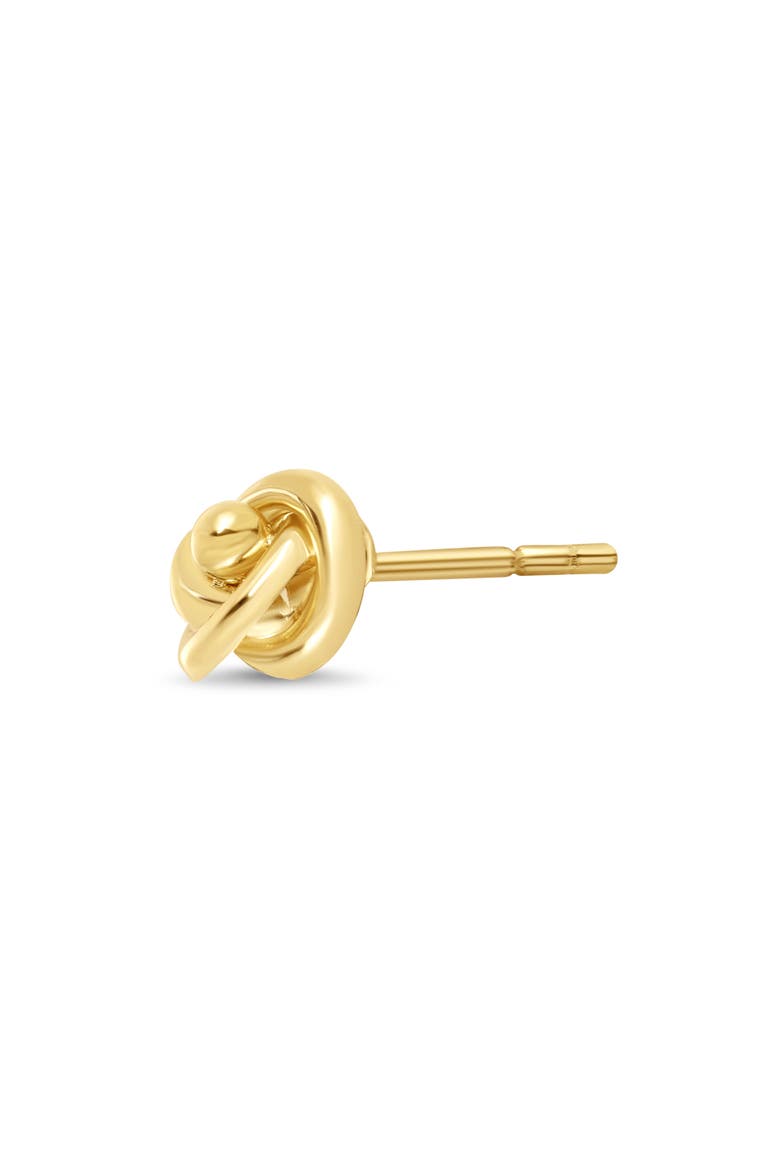 14k Gold Love Knot Stud Earrings, Alternate, color, 14KY