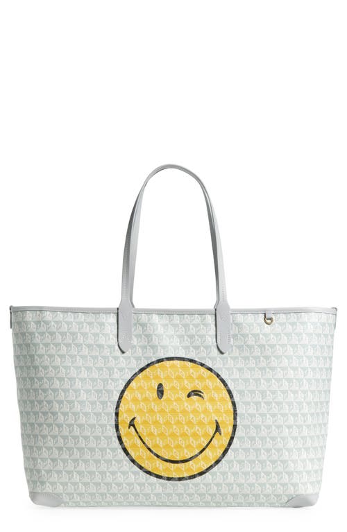 Anya Hindmarch Small I Am A Plastic Bag Wink Tote Bag In Frost