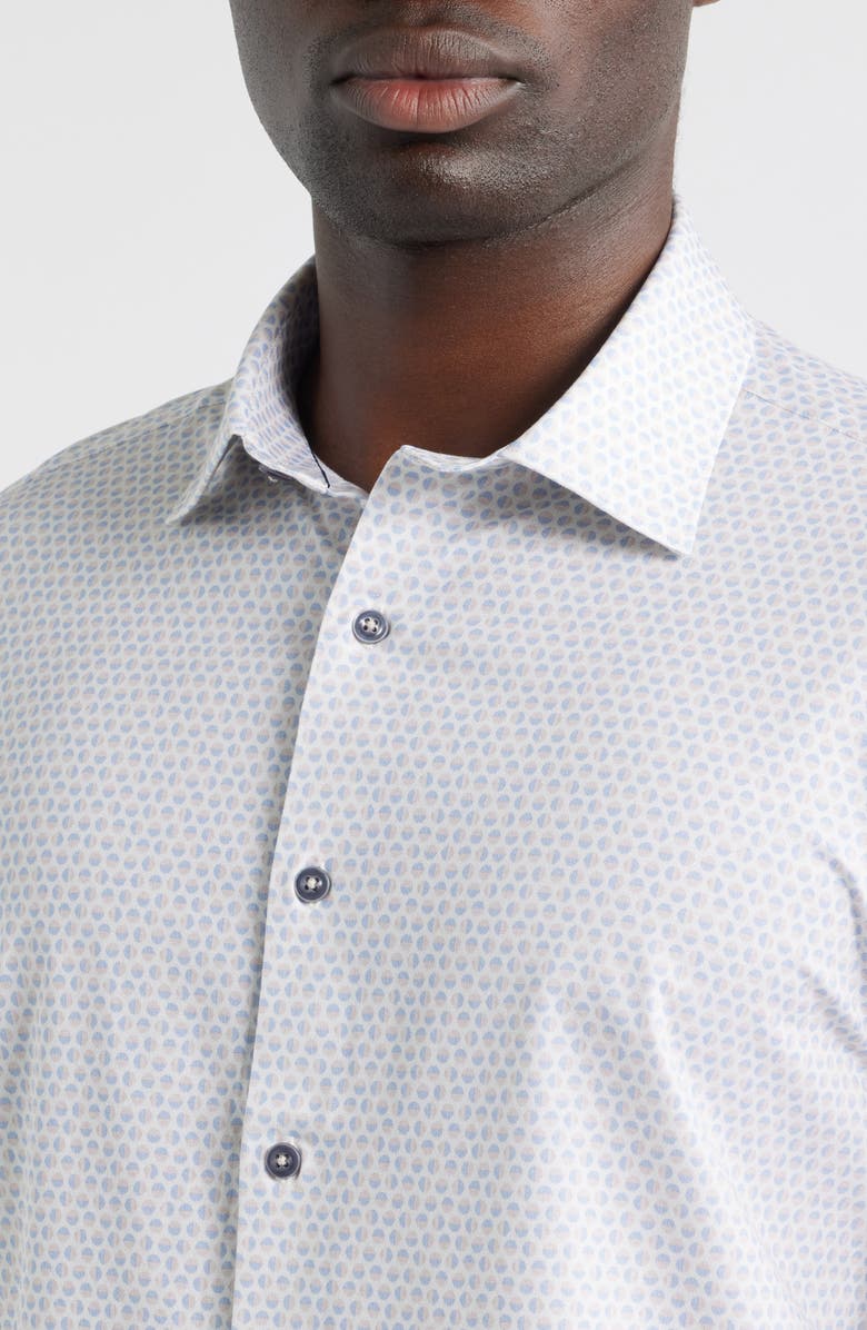 Bugatchi James OoohCotton<sup>®</sup> Dot Print Button-Up Shirt, Alternate, color, Dusty Pink