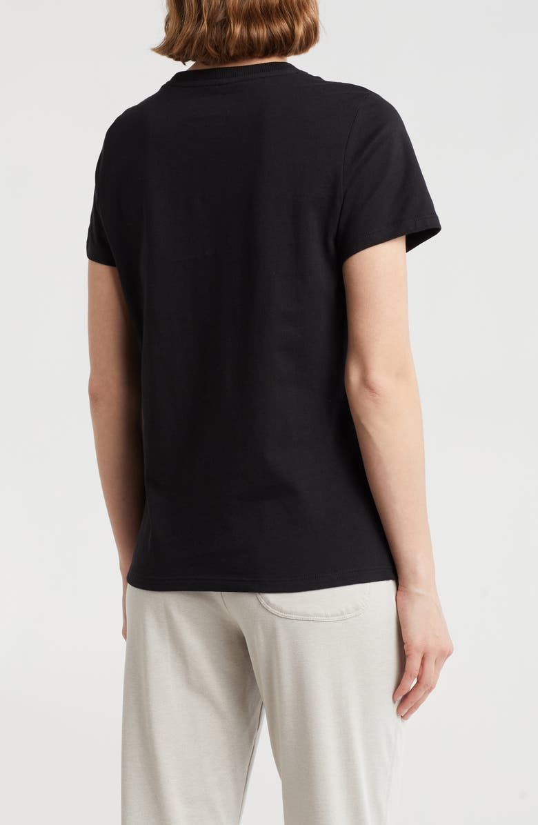 DKNY Varsity Camo Sparkle Logo T-Shirt, Alternate, color, Black