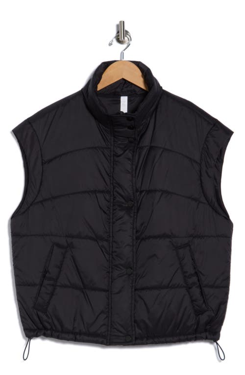 Z By Zella Channel Quilted Puffer Vest In Black