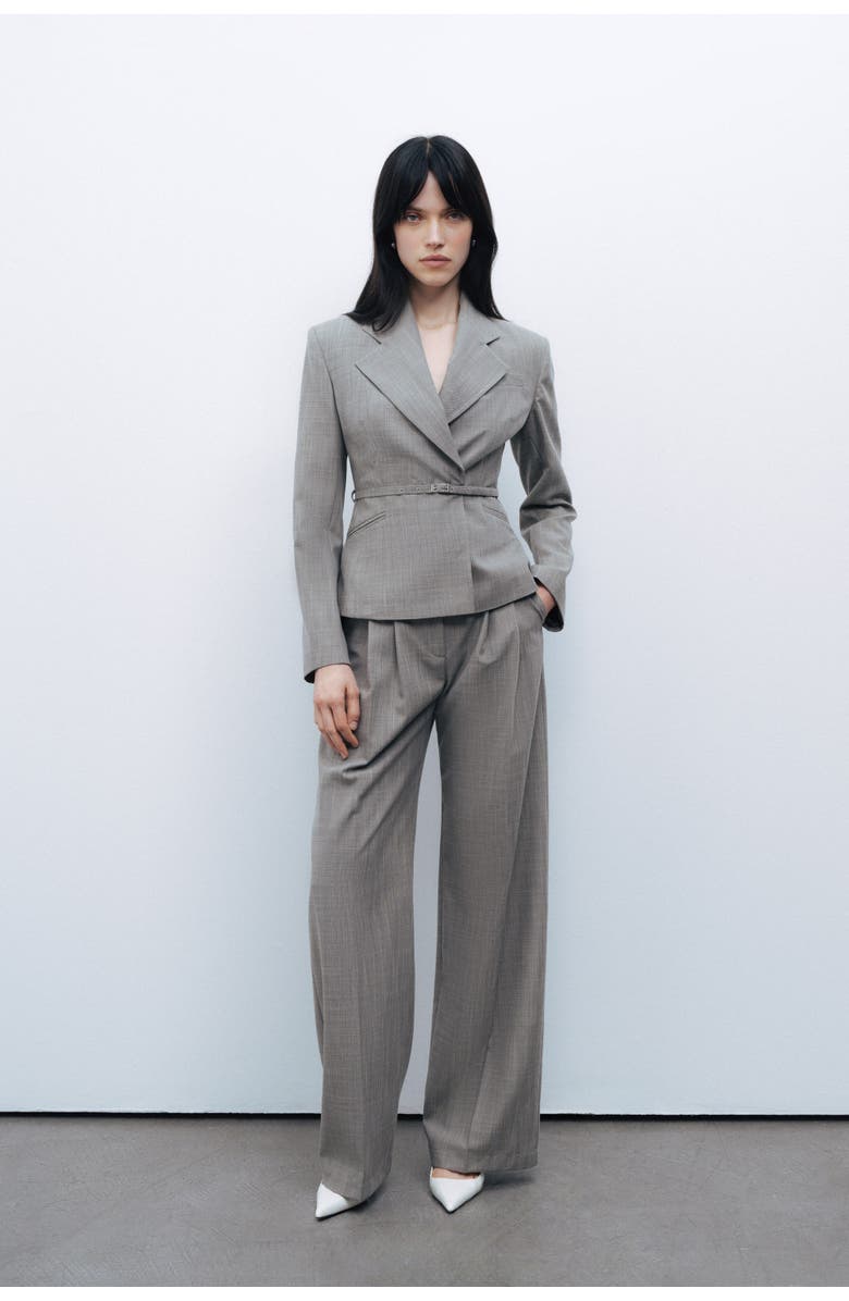 Nocturne Thin Belted Blazer, Alternate, color, 