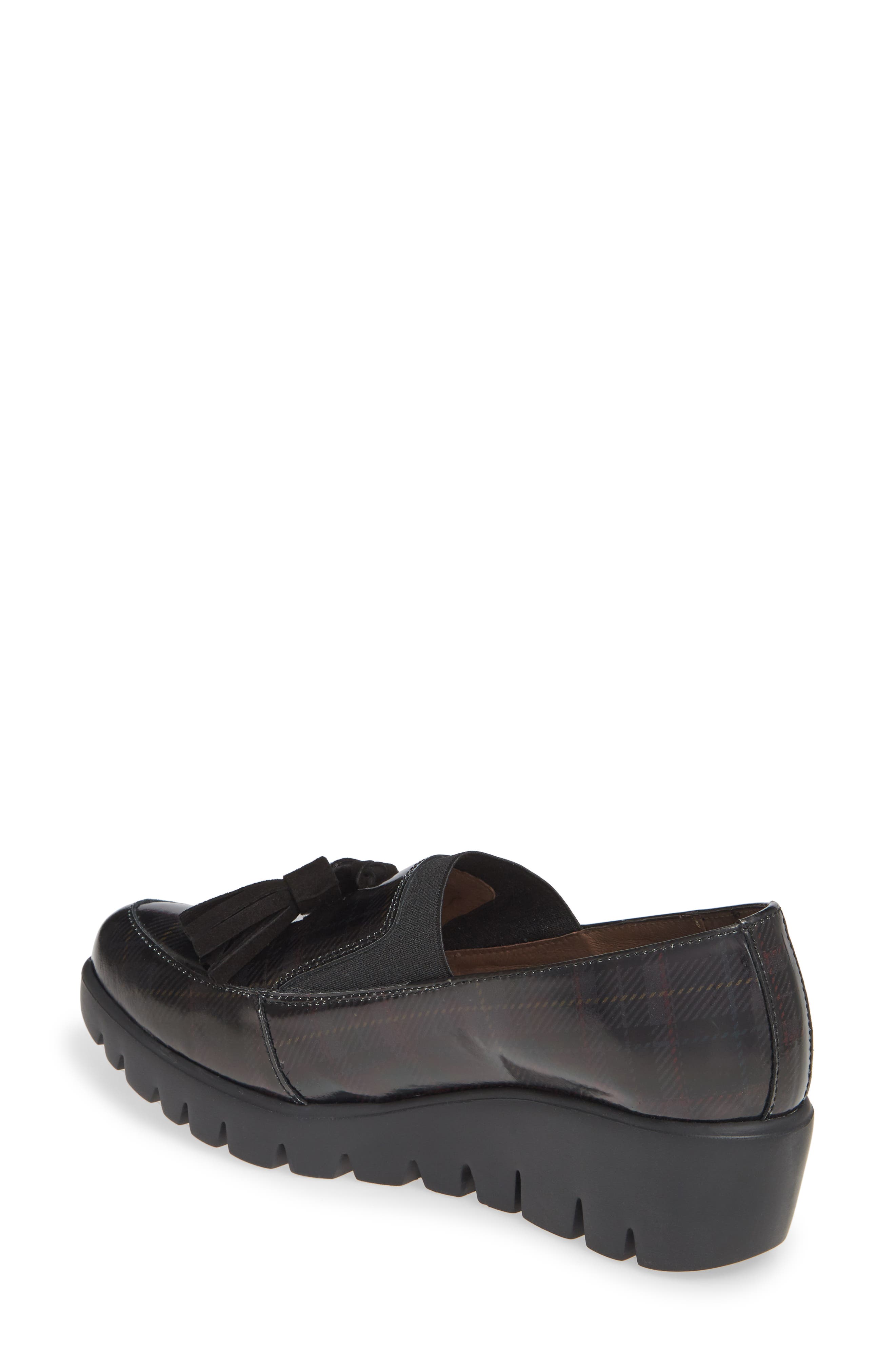 C-3342-L Tassel Wedge Loafer, Alternate, color, TARTAN PRINTED LEATHER