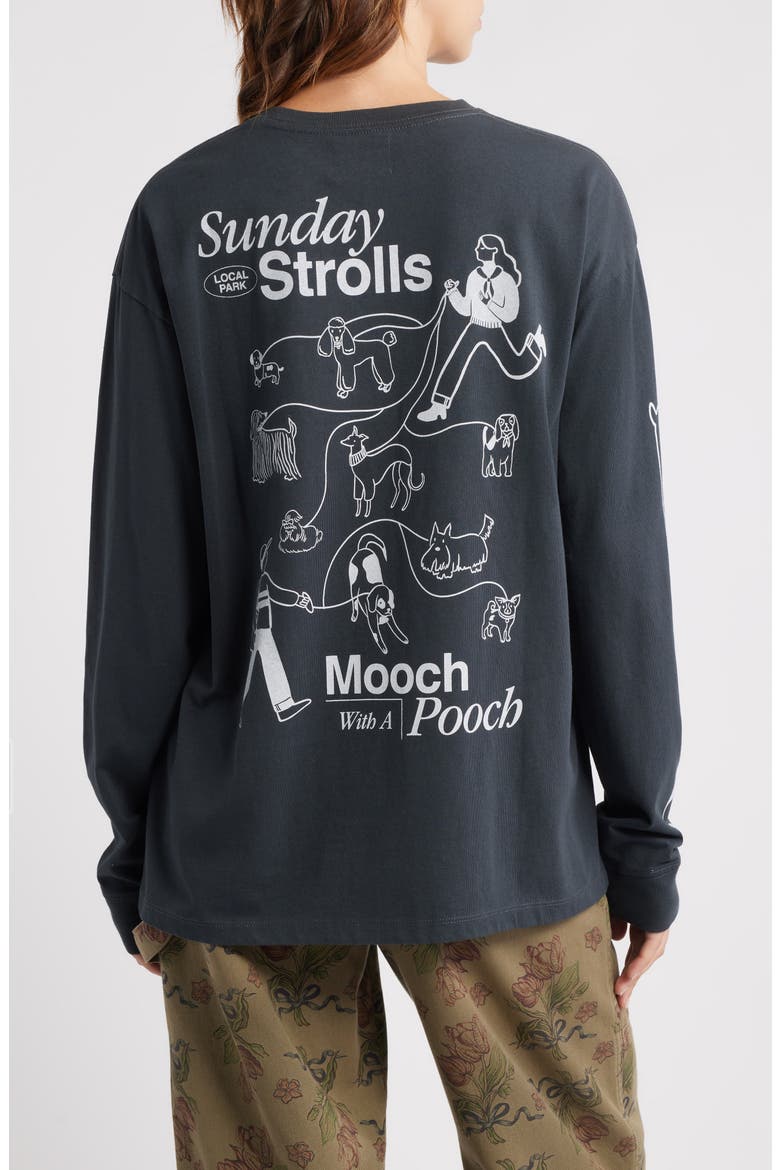 Dog Walker Long Sleeve T-shirt, Alternate, color, CHARCOAL