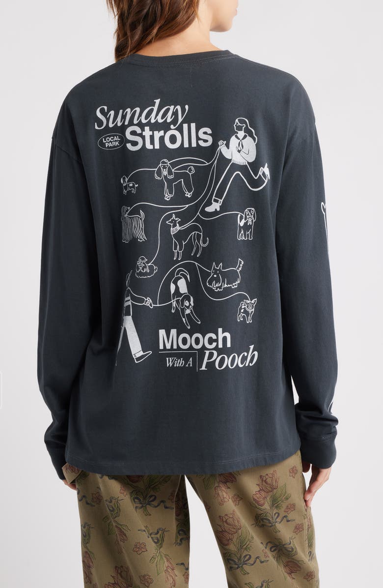 Damson Madder Dog Walker Long Sleeve T-shirt, Alternate, color, Charcoal