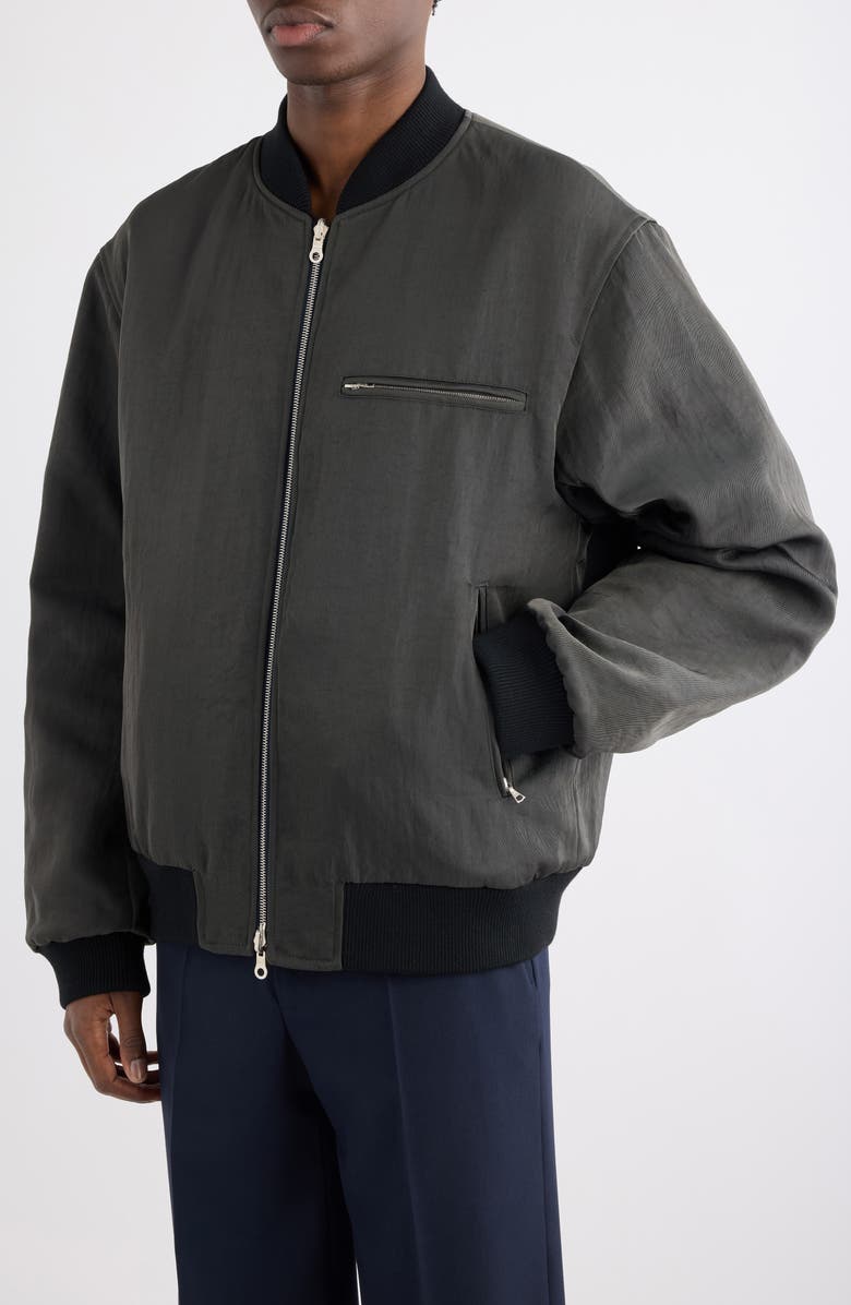 Dries Van Noten Volker Reversible Bomber Jacket, Alternate, color, Navy