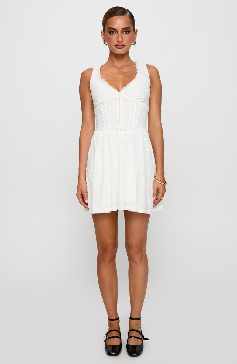 Princess Polly Loveluck Lace Sleeveless Minidress, Alternate, color, White