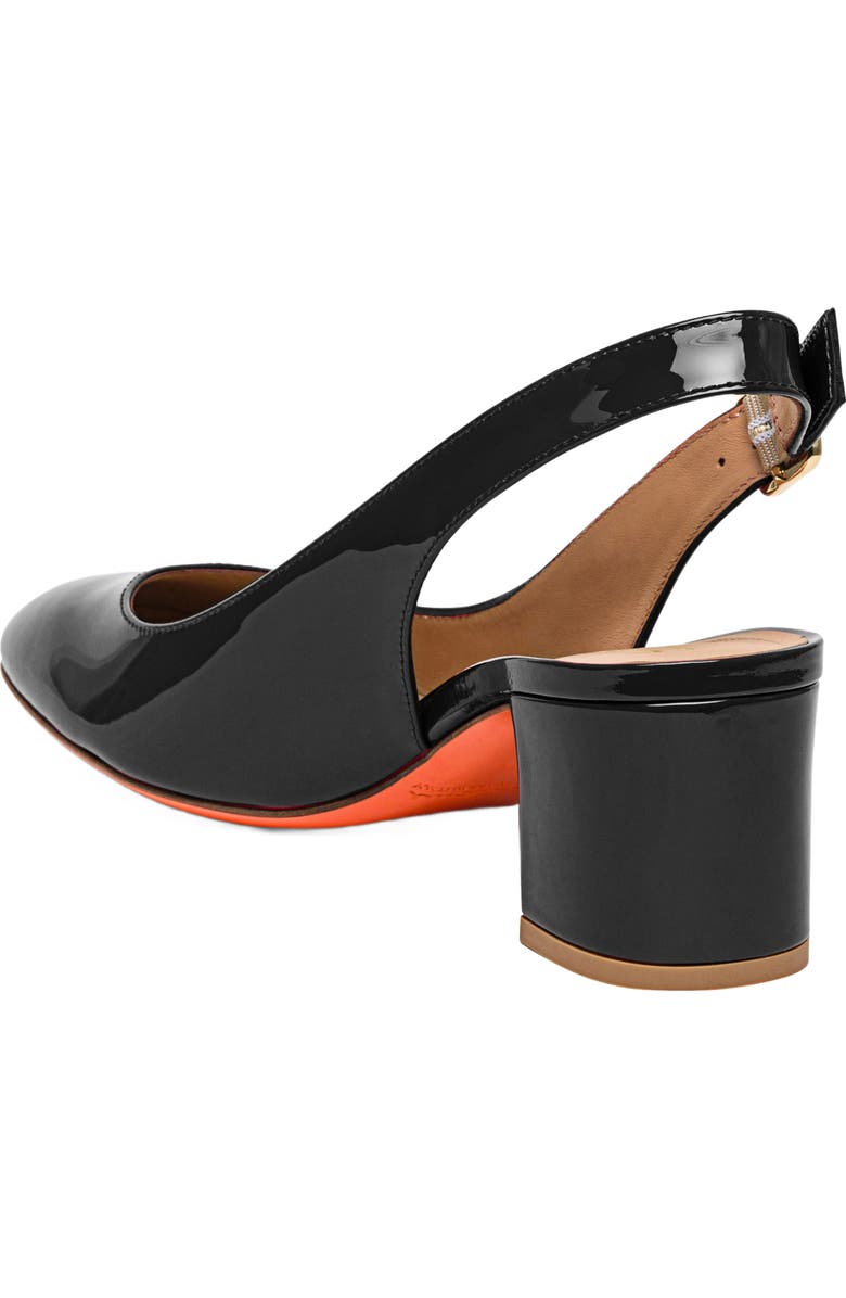 Santoni Women's patent leather mid-heel slingback, Alternate, color,