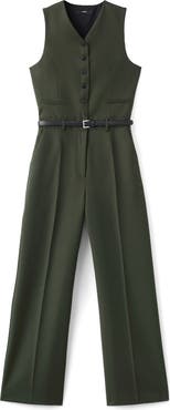 MANGO Belted Sleeveless Jumpsuit