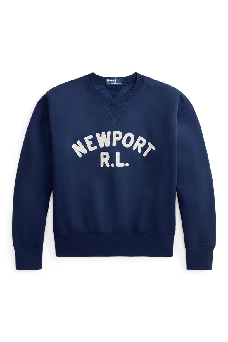 Vintage Fit Fleece Graphic Sweatshirt, Alternate, color, NEWPORT NAVY