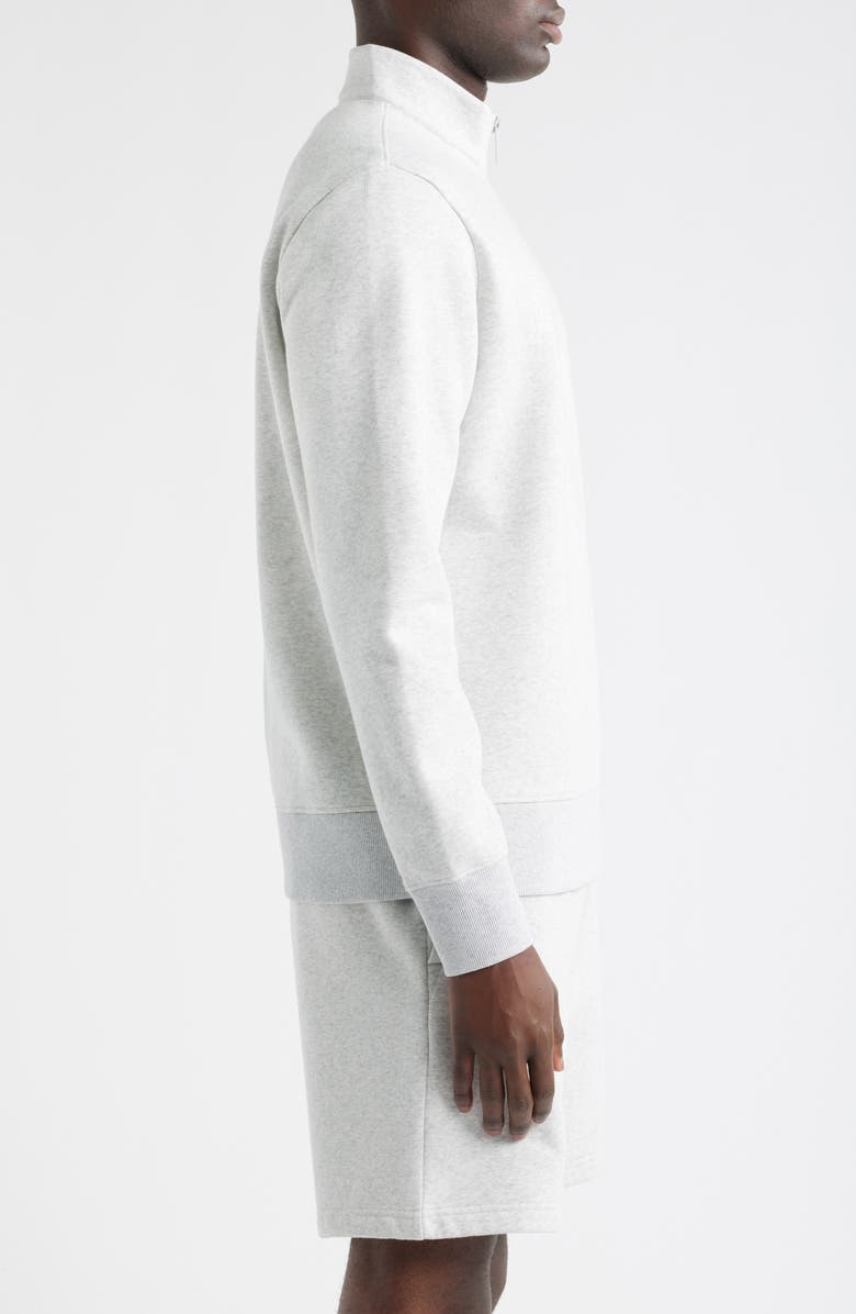 Zella Vital Fleece Quarter Zip Pullover, Alternate, color, Grey Fog Heather