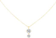Everlee Starlight Two Stone Lab Diamond Pendant Necklace in 14K