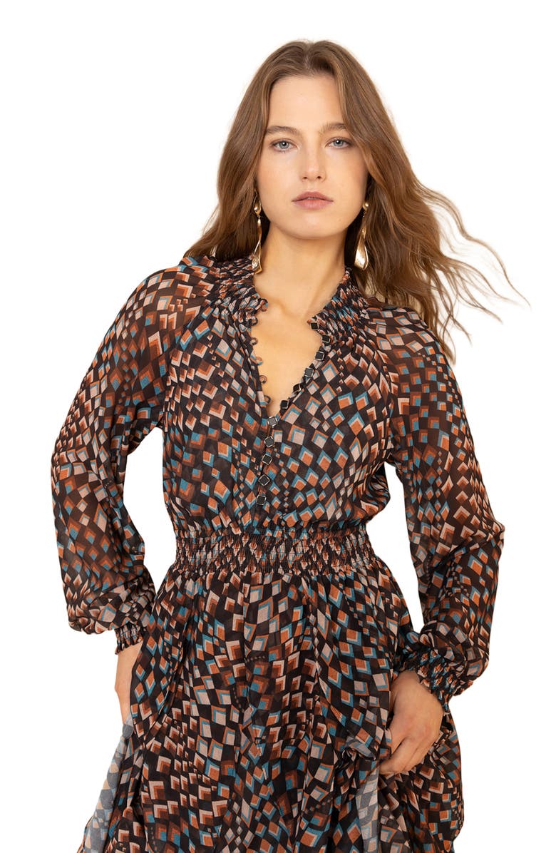 Hale Bob Karter Chiffon Maxi Dress, Alternate, color, 