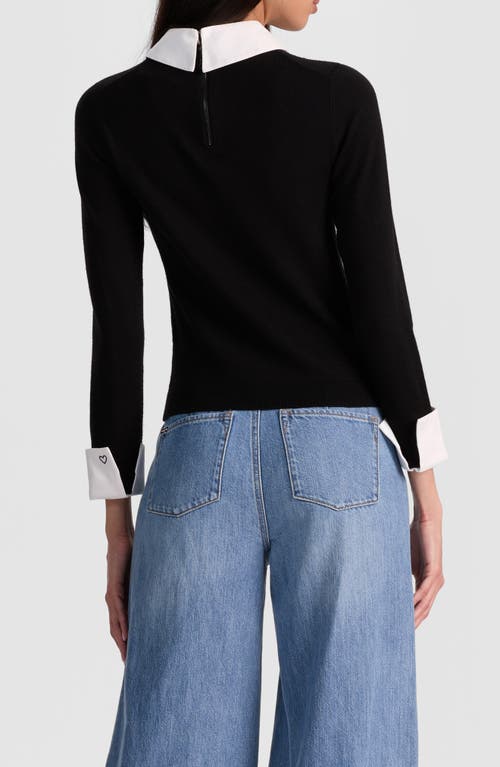 Alice And Olivia Alice + Olivia Porla Stretch-wool Jumper In Black