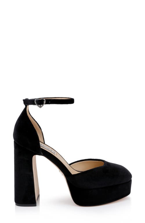 Badgley Mischka Collection Jayda Ankle Strap Platform Pump In Black